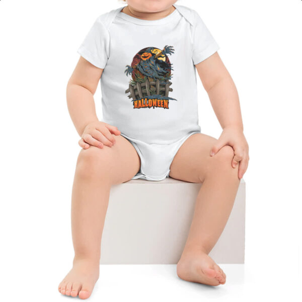 Body infantil Halloween pumpkin espantalho - Imagem 2