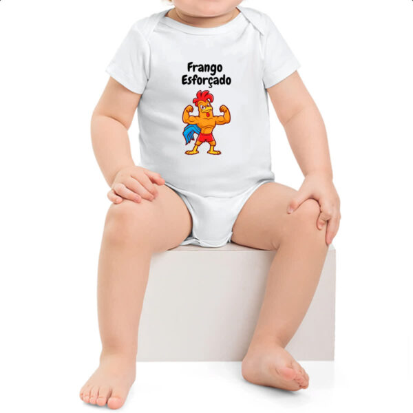 Body infantil Academia frango esforcado - Imagem 2