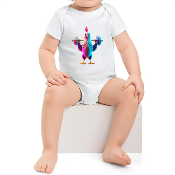 Body infantil Academia frango musculacao - Imagem 2