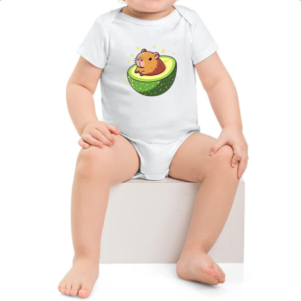 Body infantil Capibacate capivara no abacate - Imagem 2