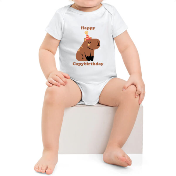 Body infantil Capivara happy capybirthday - Imagem 2
