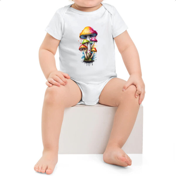 Body infantil Cogumelos coloridos splash - Imagem 2