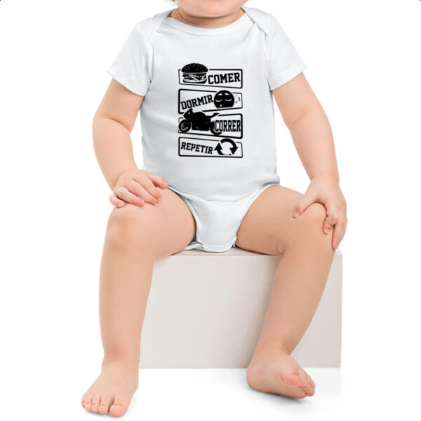 Body infantil Comer Dormir Correr Repetir - Imagem 2