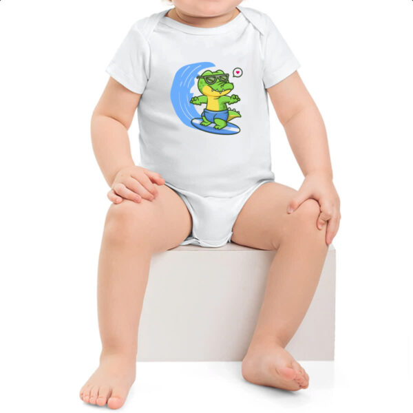 Body infantil Crocodilo surfista radical - Imagem 2