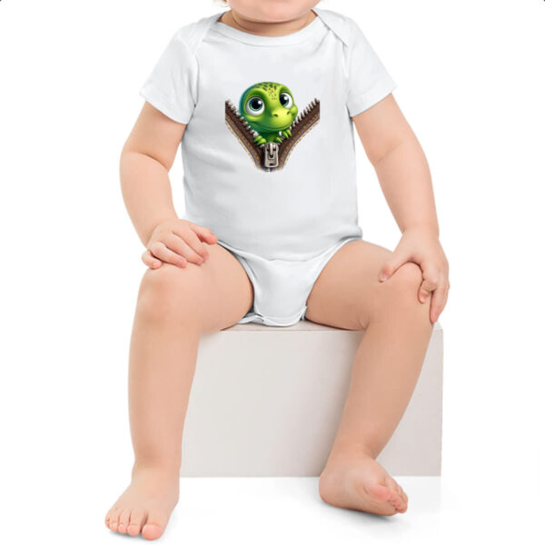 Body infantil Dinossauro no ziper - Imagem 2