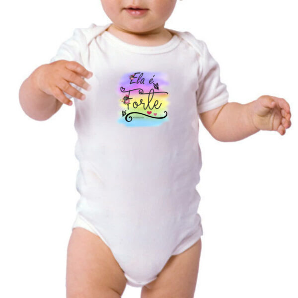 Body infantil Ela e forte - Imagem 3