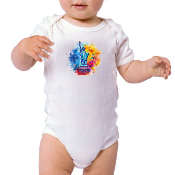 Body infantil Estatua liberdade watercolor - Imagem 3
