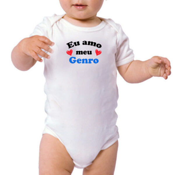 Body infantil Eu amo meu genro dois coracoes - Imagem 3
