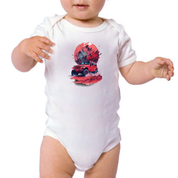 Body infantil Jeep Vermelho Sunset Art - Imagem 3