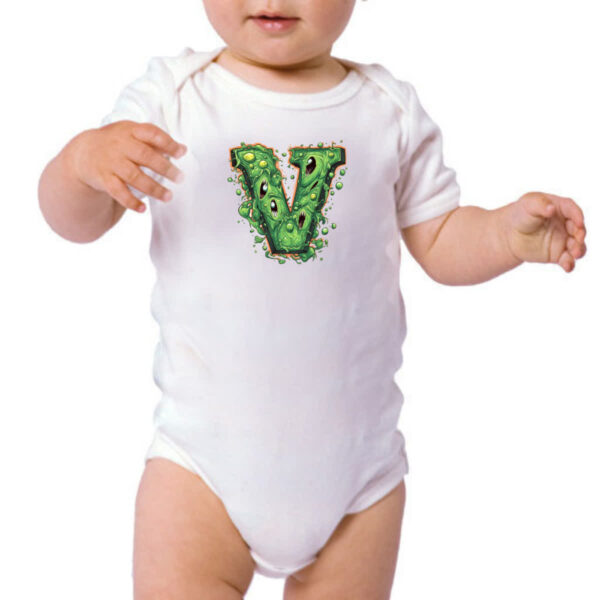 Body infantil Zumbi Alfabeto Letra V - Imagem 3