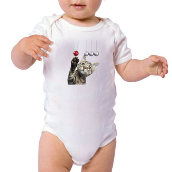 Body infantil Gatinho brincando com pendulo - Imagem 3