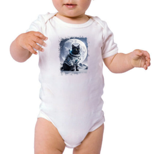 Body infantil Gato preto astronauta - Imagem 3