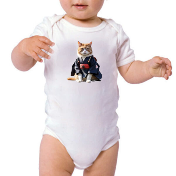 Body infantil Gato samurai - Imagem 3
