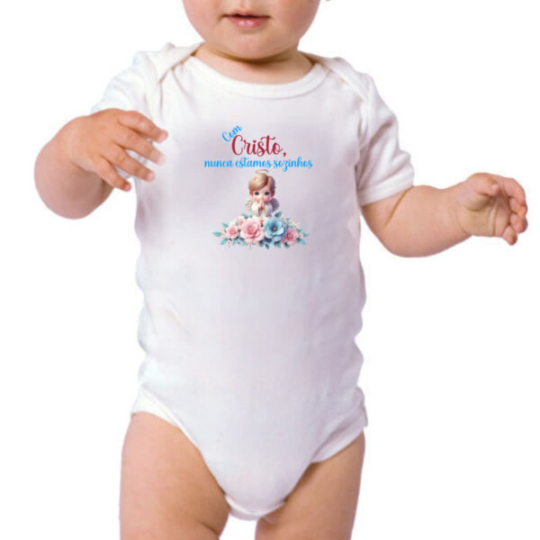 Body infantil Anjo com Cristo - Imagem 3
