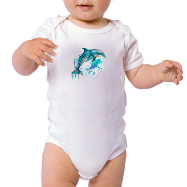 Body infantil Golphinho aquarela 02 - Imagem 3