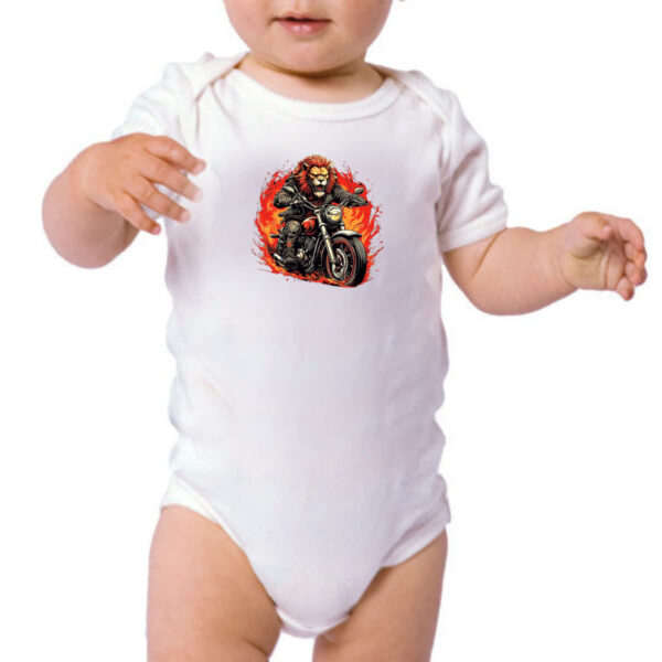 Body infantil Leao Motoqueiro Radical - Imagem 3