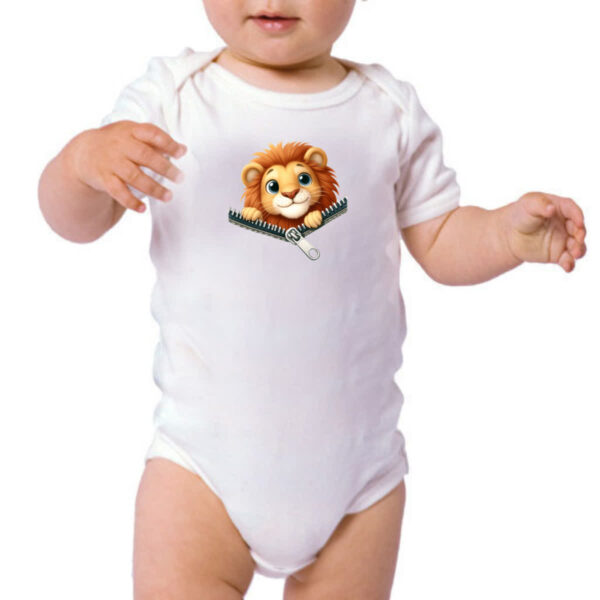 Body infantil Leao no ziper - Imagem 3
