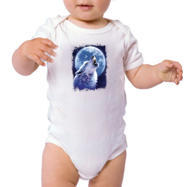 Body infantil Lobo uivando ao luar - Imagem 3