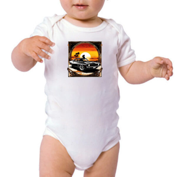 Body infantil Muscle Car Sunset Art - Imagem 3