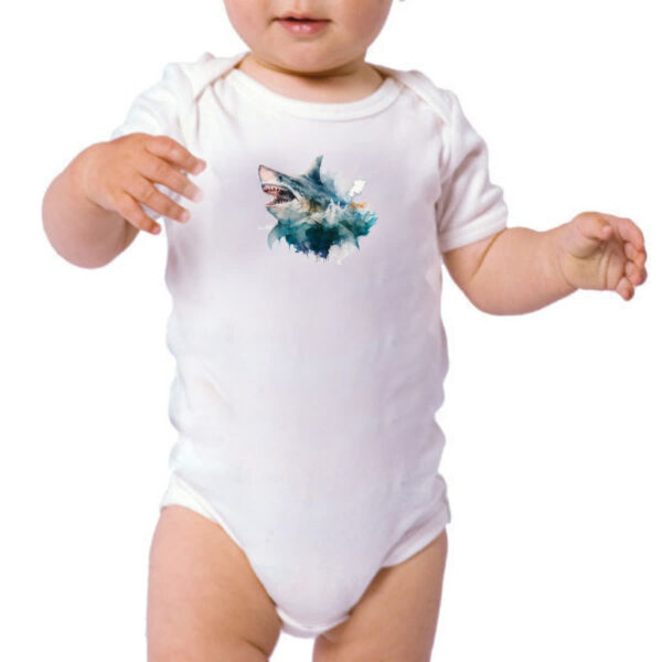 Body infantil Megalodonte aquarela 2 - Imagem 3