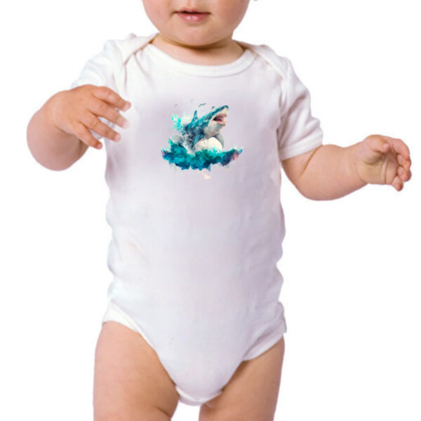 Body infantil Megalodonte aquarela 4 - Imagem 3