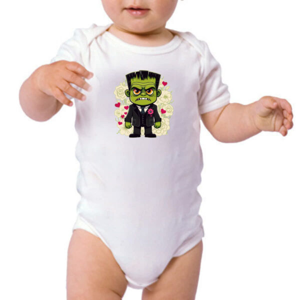 Body infantil Noivo Frankenstein - Imagem 3