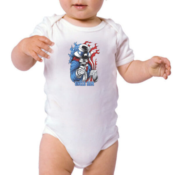 Body infantil Uncle Sam Skull - Imagem 3