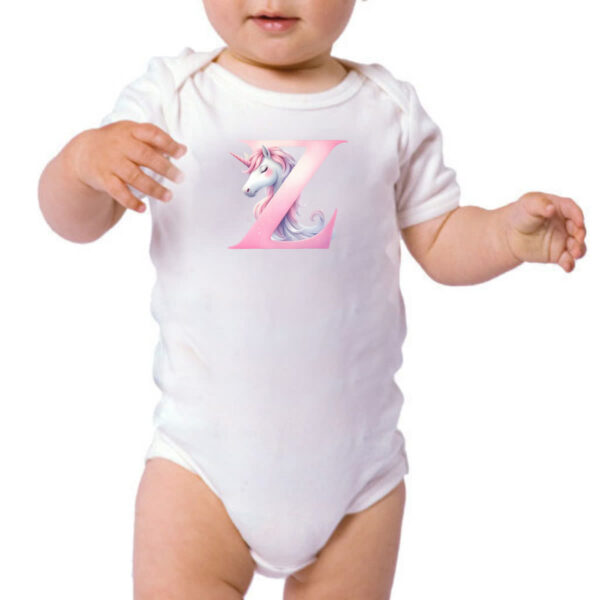 Body infantil Unicornio Alfabeto Letra Z - Imagem 3