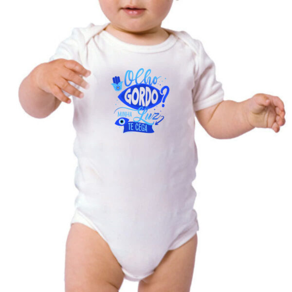 Body infantil Olho Grego gordo cego - Imagem 3