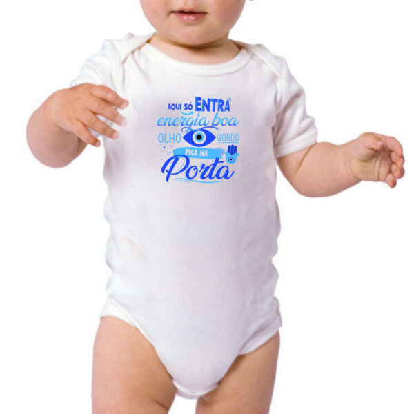 Body infantil Olho Grego gordo na porta - Imagem 3