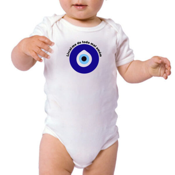 Body infantil Olho grego livrai-me do mal - Imagem 3