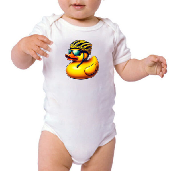 Body infantil Patinho de borracha Ciclista - Imagem 3