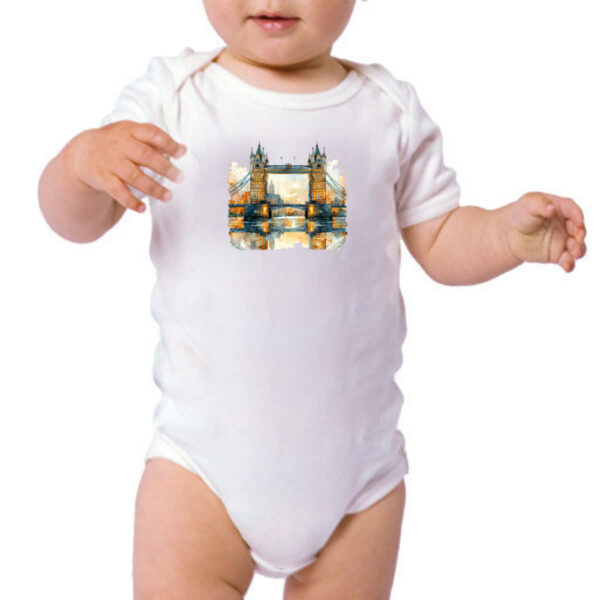 Body infantil Ponte de Londres watercolor - Imagem 3