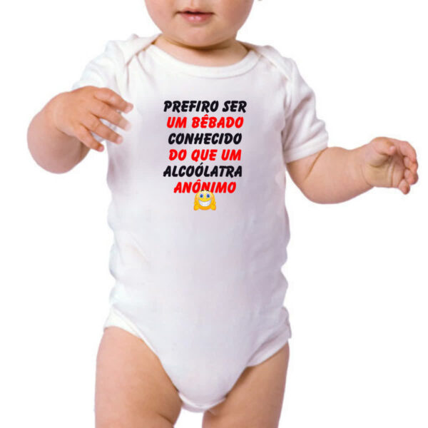 Body infantil Prefiro um bebado conhecido - Imagem 3