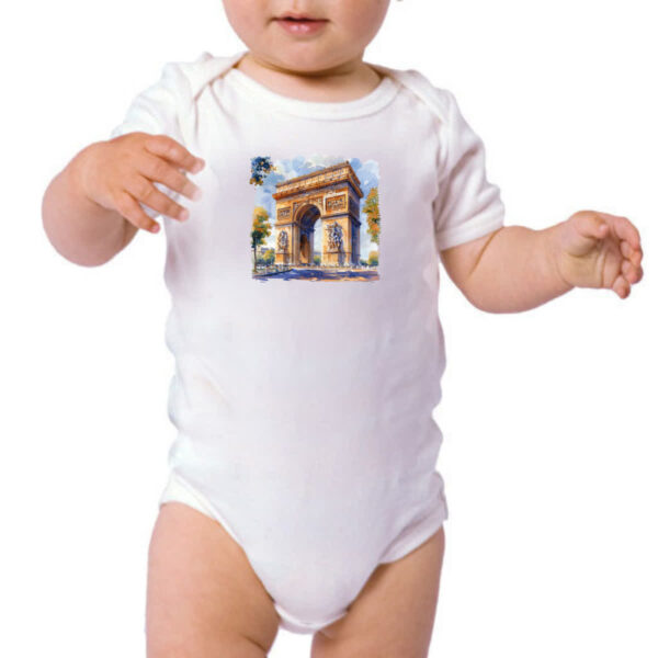 Body infantil Arco do triunfo watercolor - Imagem 3