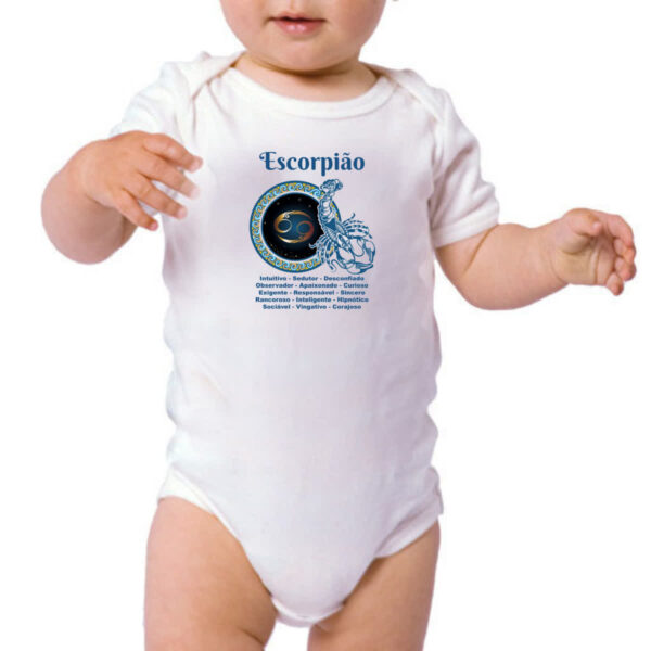 Body infantil Signo de Escorpiao adjetivos - Imagem 3