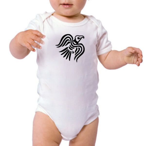 Body infantil Simbolo corvo bandeira viking - Imagem 3