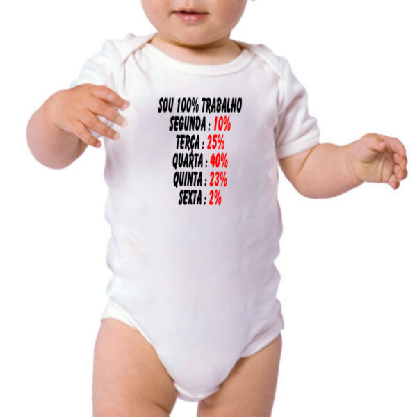 Body infantil Sou 100 trabalho - Imagem 3