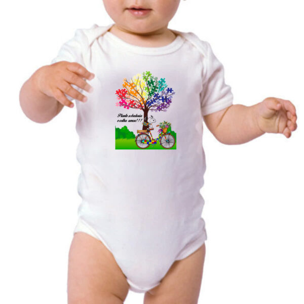 Body infantil Autismo Plante sabedoria e colha amor - Imagem 3