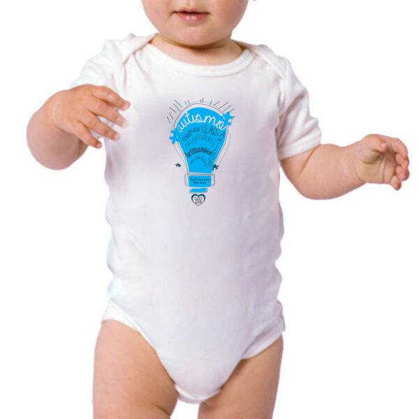 Body infantil Autismo luzes azuis - Imagem 3