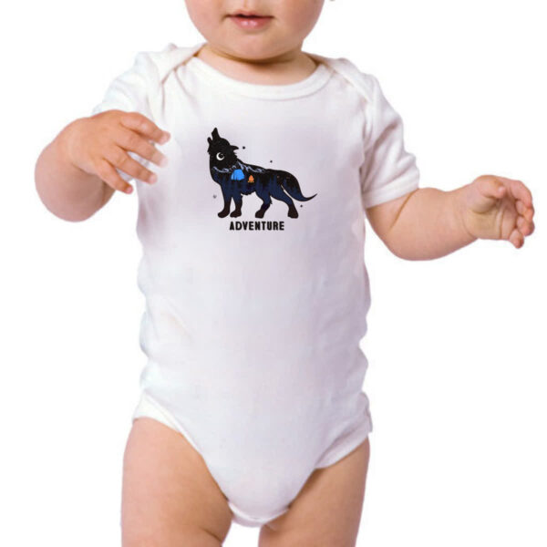 Body infantil Aventura camping silhueta lobo - Imagem 3