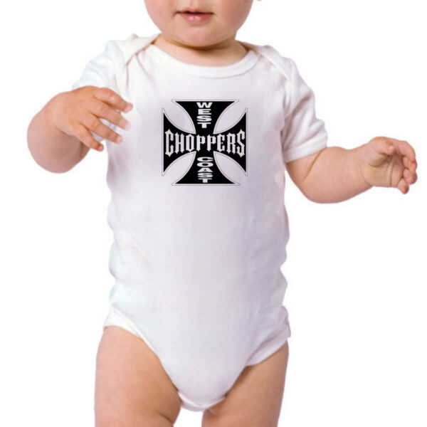 Body infantil West coast chopper cruz negra - Imagem 3