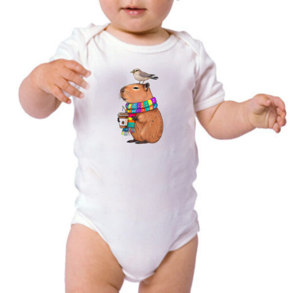 Body infantil Capivara de boas com cafe - Imagem 3