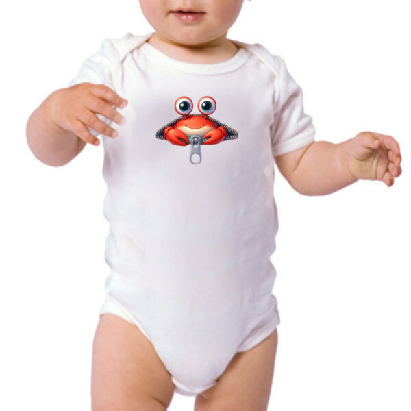 Body infantil Caranguejo no ziper - Imagem 3