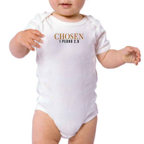Body infantil Chosen 1 Pedro 2.9 Biblia Jesus - Imagem 3