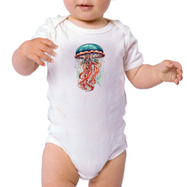 Body infantil Agua-viva tatuagem estilo old school - Imagem 3