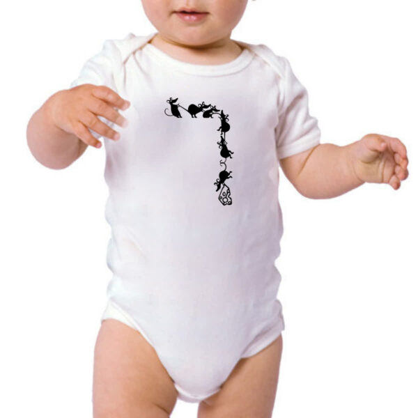 Body infantil Corda de ratos roubando queijo - Imagem 3