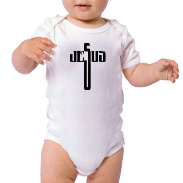 Body infantil Crucifixo nome de Jesus - Imagem 3