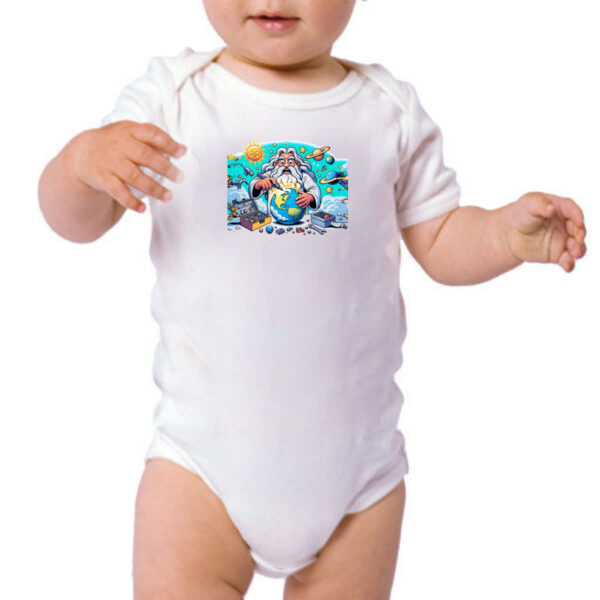 Body infantil Deus criando o mundo cartoon - Imagem 3