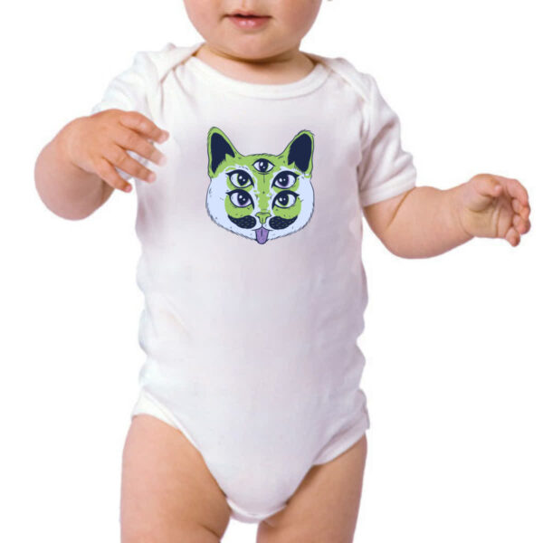 Body infantil Alien Cat Gato Alienigena - Imagem 3